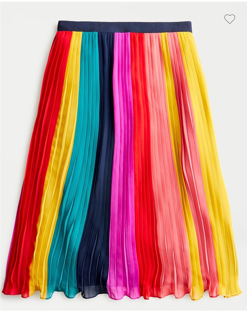 J. Crew Pleated Midi Skirt